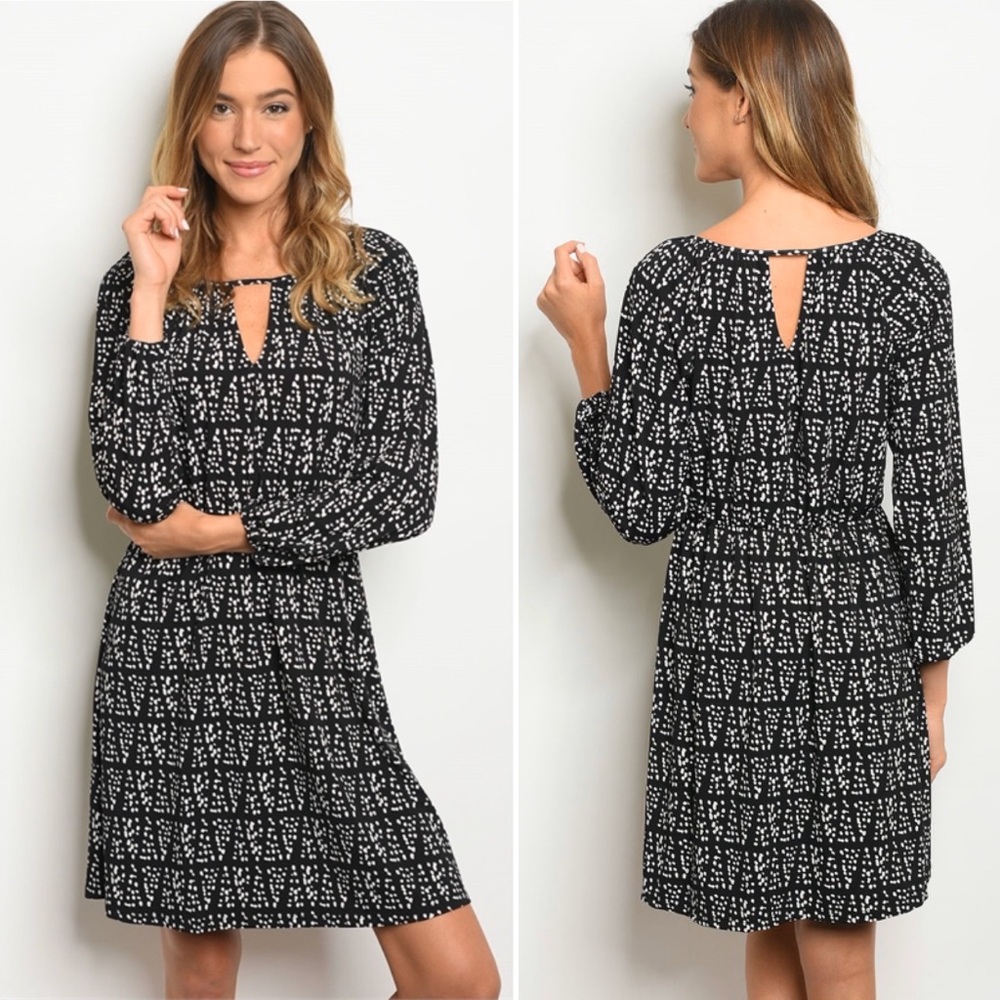 Hello Gorgeous! Perfect black & white dress 🖤